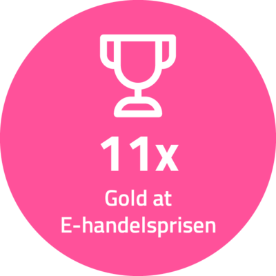 Hesehus has together with its customers won gold 6 times at the E-Commerce Award