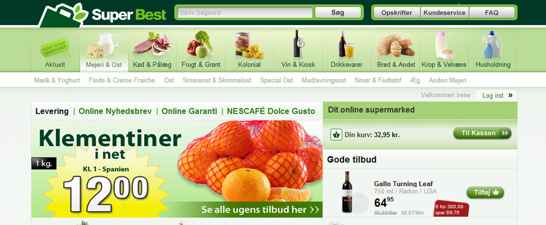  SuperBest's online grocery store developed by Hesehus