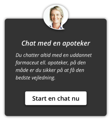 Live chat with pharmacists on dinApoteker.dk