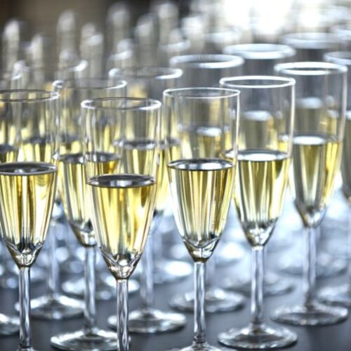 Fejring med champagne i Hesehus