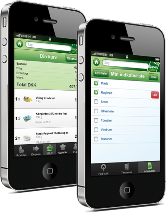 SuperBest's app for buying groceries developed by Hesehus